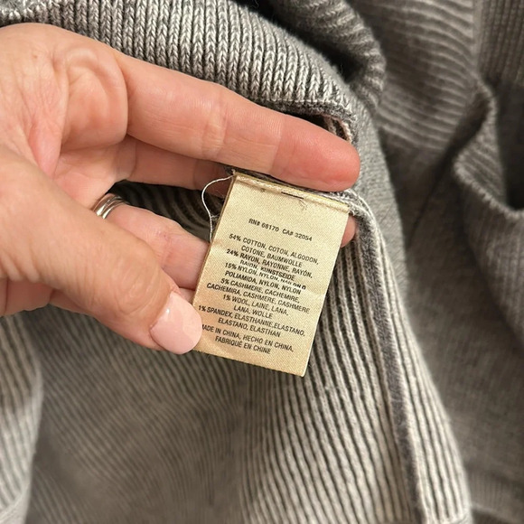 Anthropologie Moth Madison Park Long poncho grey xs/s - Picture 6 of 7